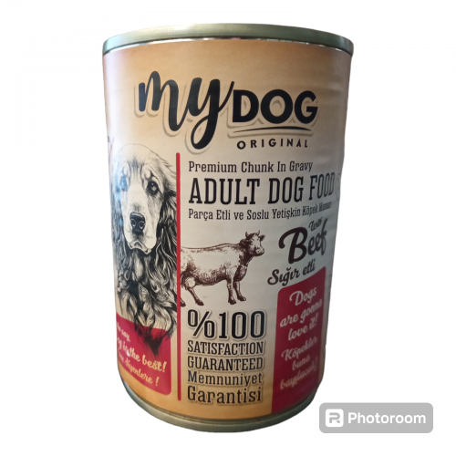 Mydog Sığır Parça Etli Yetişkin Köpek Konserversi (400Gr)