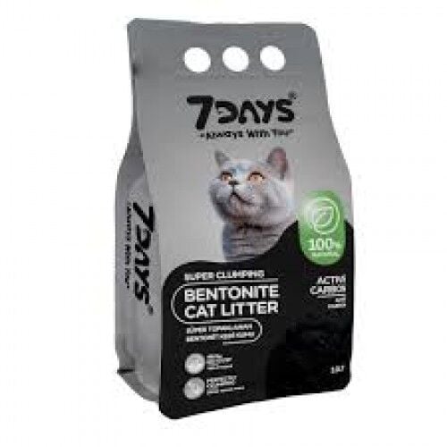 7 Days Carbon Grey Aktif Karbonlu Kmu 10 Lt Kedi Kumu