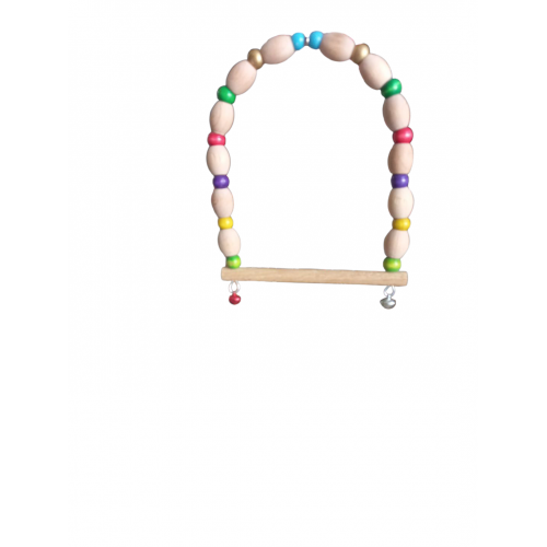 Ahşap Boncuklu Muhabbet Kuş Salıncağı