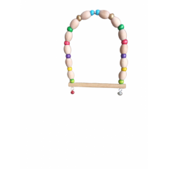 Ahşap Boncuklu Muhabbet Kuş Salıncağı