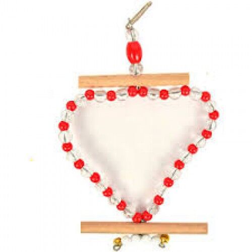 Boncuklu Kalp Şeklinde Kuş Salıncağı
