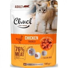 Chuck Kedi Yaş Maması Tavuklu 100 Gr
