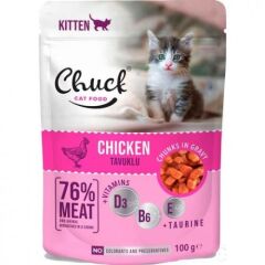 Chuck Yavru Kedi Yaş Mama Tavuklu 100 Gr