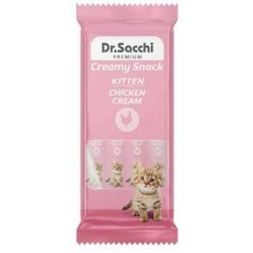 Dr.sacchi Creamy Snack Chicken Kitten Sıvı Kedi Ödülü 4'Lü Paket