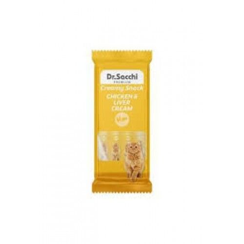 Dr.sacchi Creamy Snack Chicken&Amp;Liver Sıvı Kedi Ödülü 4'Lü Paket