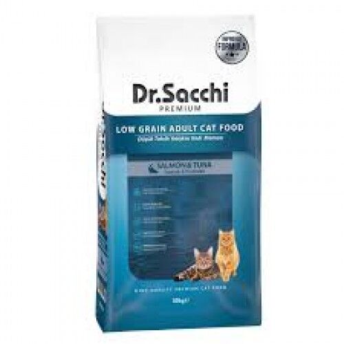 Dr.sacchi Premium Düşük Tahıllı Somonlu Ve Ton Balıklı Yetişkin Kedi Maması (Açık 1Kg.)