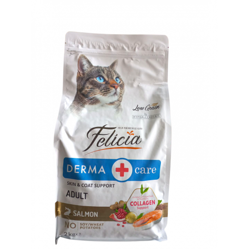 Felicia Hypoallergenic Somonlu Düşük Tahıllı Yetişkin Kedi Maması 2Kg