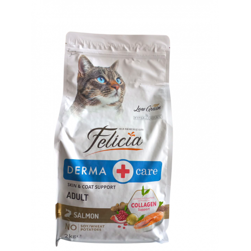 Felicia Hypoallergenic Somonlu Düşük Tahıllı Yetişkin Kedi Maması 2Kg