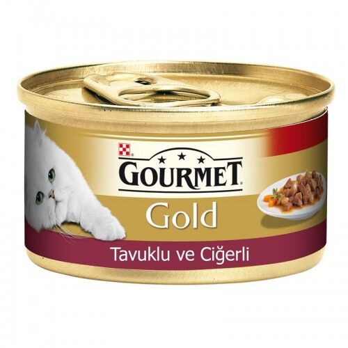 Gourmet Gold Tavuklu ciğerli Kedi Konservesi 85Gr