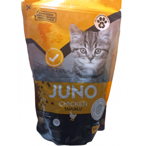 Juno Tavuklu Yavru Kedi Maması 500Gr.