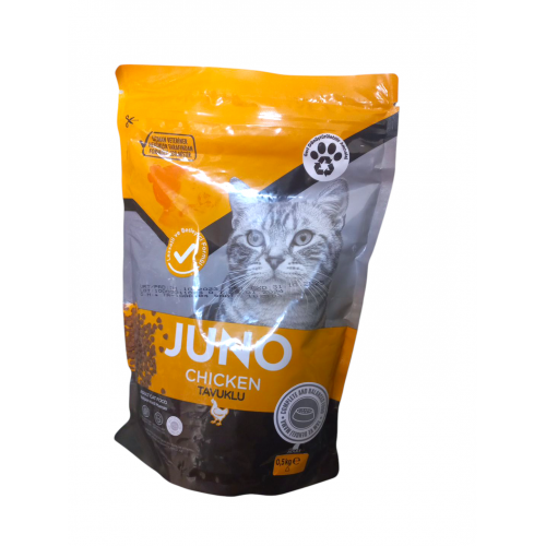 Juno Tavuklu Yetişkin Kedi Maması 0,5Kg