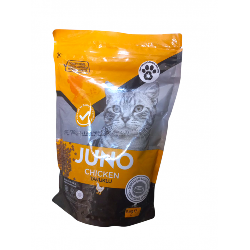 Juno Tavuklu Yetişkin Kedi Maması 0,5Kg
