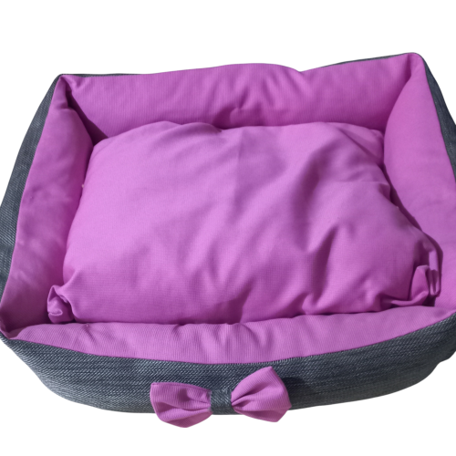 Kedi  Köpek Yatağı Gri Pembe (60X45)