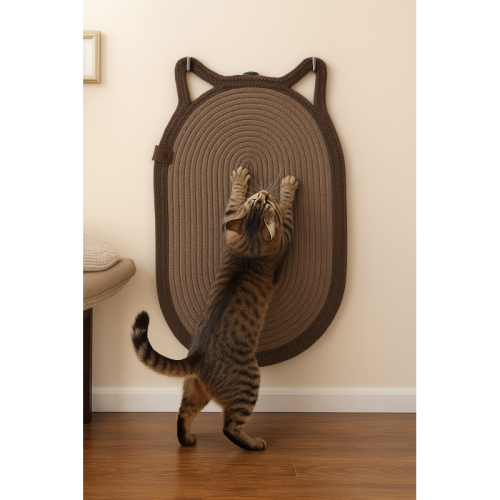 Mikopet Dekoratif Kedi Kulaklı Tırmalama Paspası