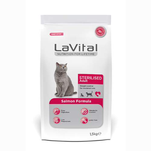 LaVital Sterilised Adult Salmon Formula 1,5 Kg Kısır Kedi Maması