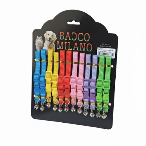 Badco Milano Çıngıraklı Kedi Boyun Tasması – Karışık Renkler
