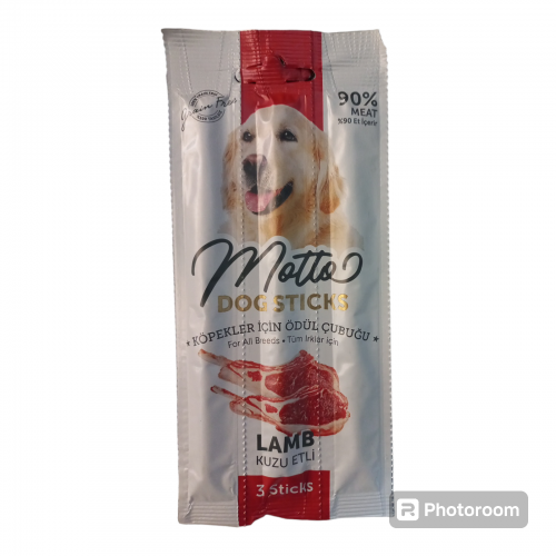 Motto Dog Sticks Kuzu Etli Ödül Çubuğu 3X5Gr