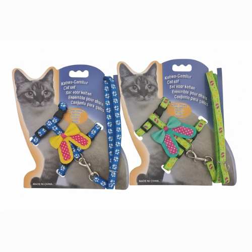 Kedi Göğüs Tasması ve Gezdirme Seti – Fiyonk Detaylı