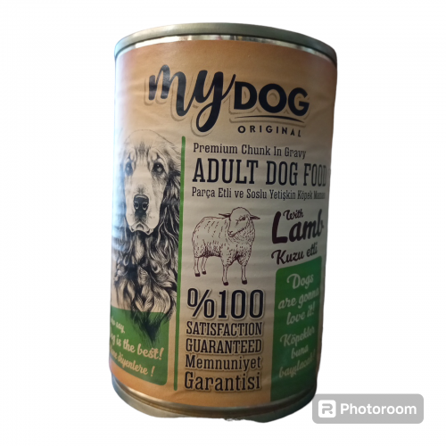 Mydog Kuzu Parça Etli Yetişkin Köpek Konserversi (400Gr