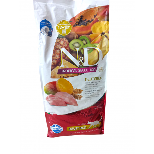 N&D prime  Cat Tropical Selection Lamb Neutered 10Kg