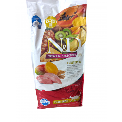 N&D prime  Cat Tropical Selection Lamb Neutered 10Kg