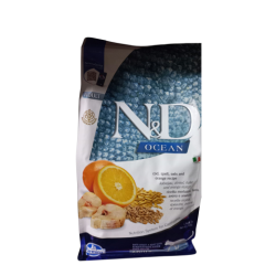 N&D prime Ocean Düşük Tahıllı Morina Balıklı Portakallı Yetişkin Kedi Maması 1,5kg.