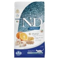 N&D prime Ocean Düşük Tahıllı Morina Balıklı Portakallı Yetişkin Kedi Maması 1,5kg.