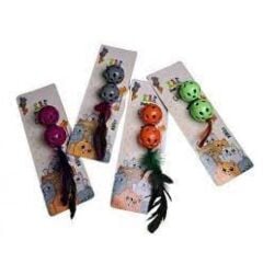 Pet City İkili Top Tüylü Zilli Kedi Oyuncağı