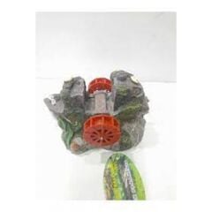 Akvaryum Dekoru Değirmenli Küçük Gemi 12X9X8 Cm