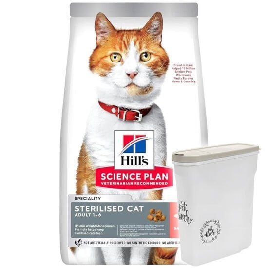 Hill's Somonlu Kısırlaştırılmış Yetişkin Kedi Maması 3kg (MAMA KUTUSU HEDİYE)