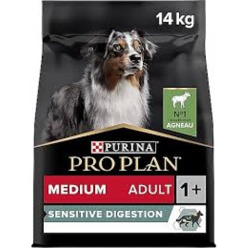 Pro Plan® Medium Adult Sensitive Digestion Kuru Köpek Maması, Zengin Kuzu Etili 14 Kg.