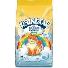 Rainbow Parfümlü Karbonlu Kedi Kumu İnce Taneli 10Lt
