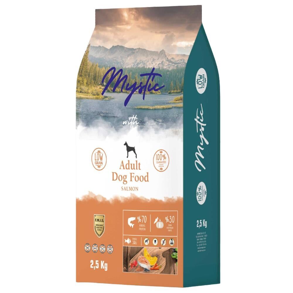 Mystic Az Tahıl Yetişkin Köpek Maması Somon 2,5 Kg