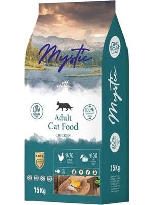 Mystıc az tahıllı tavuklu yetişkin kedi maması 15kg.