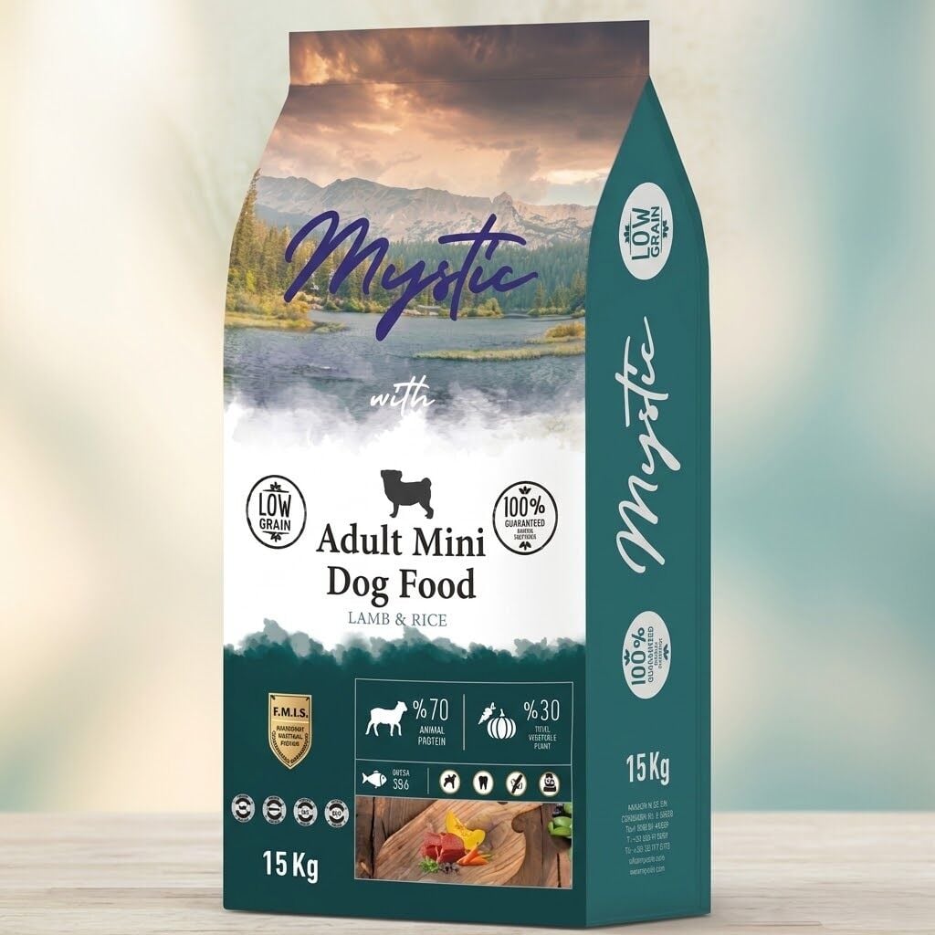 Mystic Az Tahıllı Yetişkin Mini Orta Irk Köpek Maması Kuzulu 15 Kg