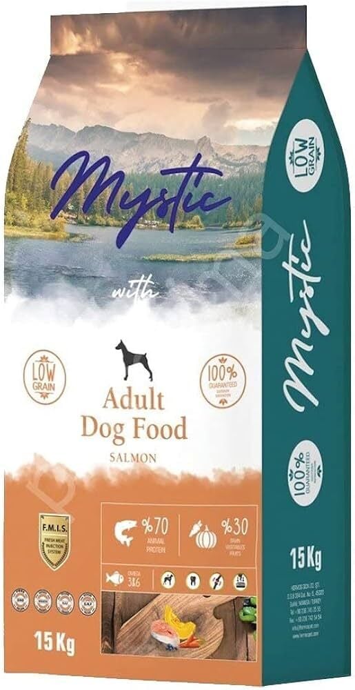 Mystic Az Tahıl Yetişkin Köpek Maması Somon 15kg