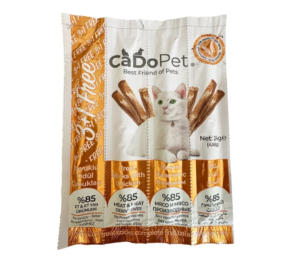 CADOPET KEDİ ÖDÜL STICKS CHICKEN - (3+1 FREE)