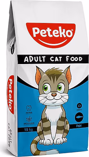 Peteko cat yetişkin balıklı kedi maması 15kg