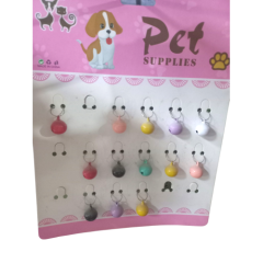 Sewoart Evcil Hayvan Tasması İçin Metal Çan Kolye 22Mm Emaye Mini Çanlar Charm Karışık Renkli Çan Kolye Köpek Evcil Hayvan Tasması