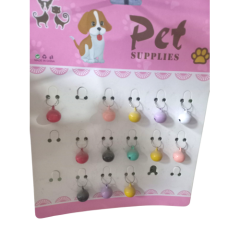 Sewoart Evcil Hayvan Tasması İçin Metal Çan Kolye 22Mm Emaye Mini Çanlar Charm Karışık Renkli Çan Kolye Köpek Evcil Hayvan Tasması