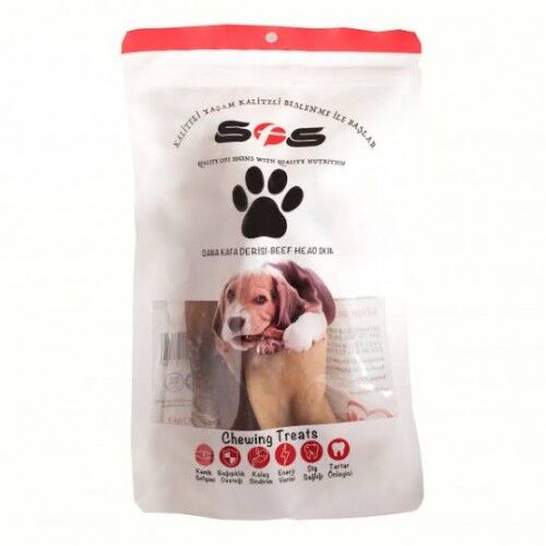 Sfs Doğal Kurutulmuş Köpek Ödülü Dana Kafa Derisi 100 G