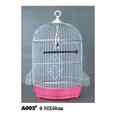 Silindir Boyalı Kuş Kafesi  A003 30X48( karışık renk