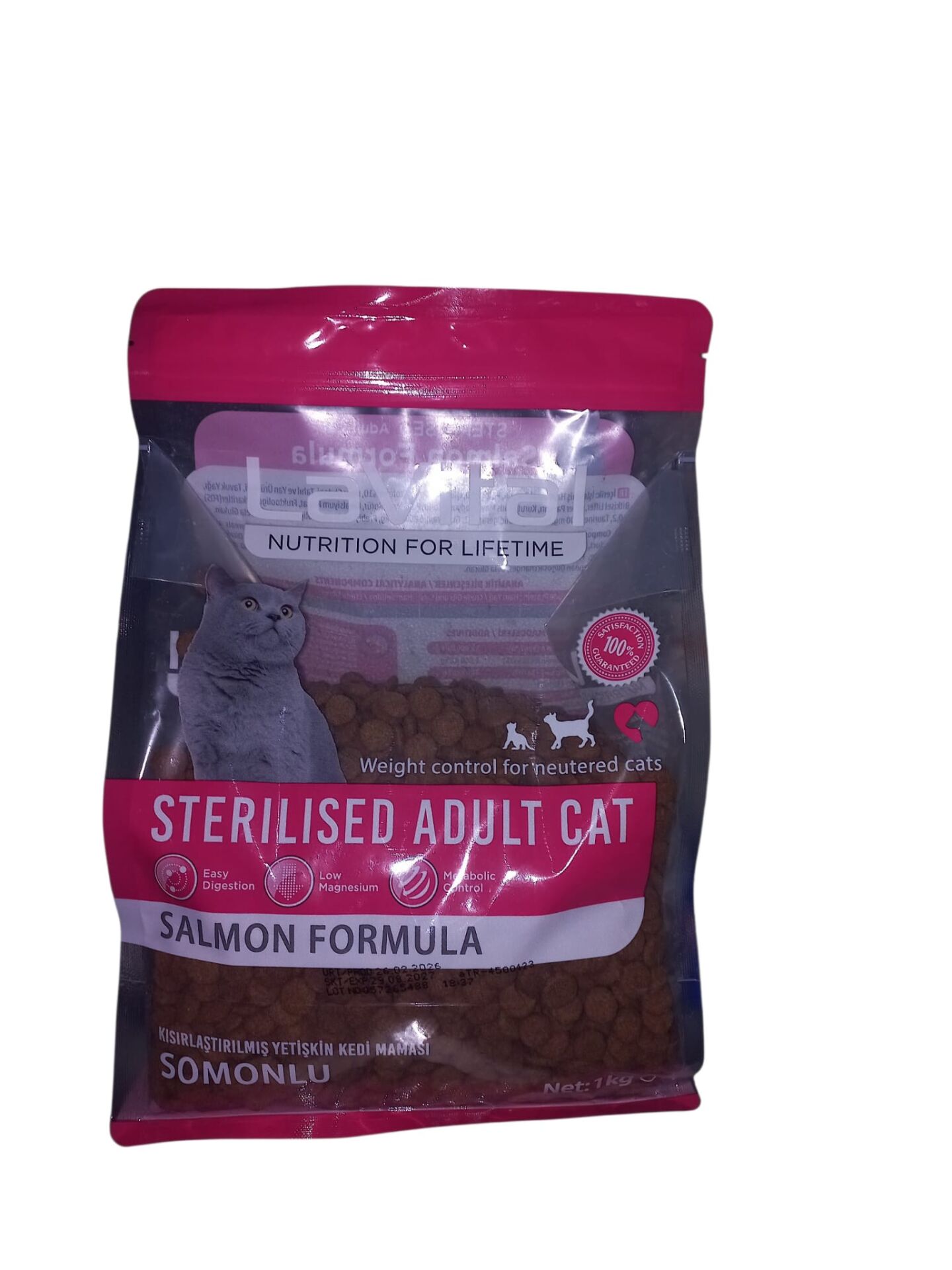 LaVital Adult Sterilsed Somonlu Kısırlaştırılmış Yetişkin Kuru Kedi Maması 1kg orjinal paket
