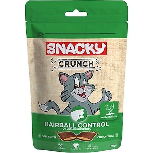 Snacky Crunch Tüy Yumağı Kontrolü Tavuklu Kedi Ödülü 60 Gr