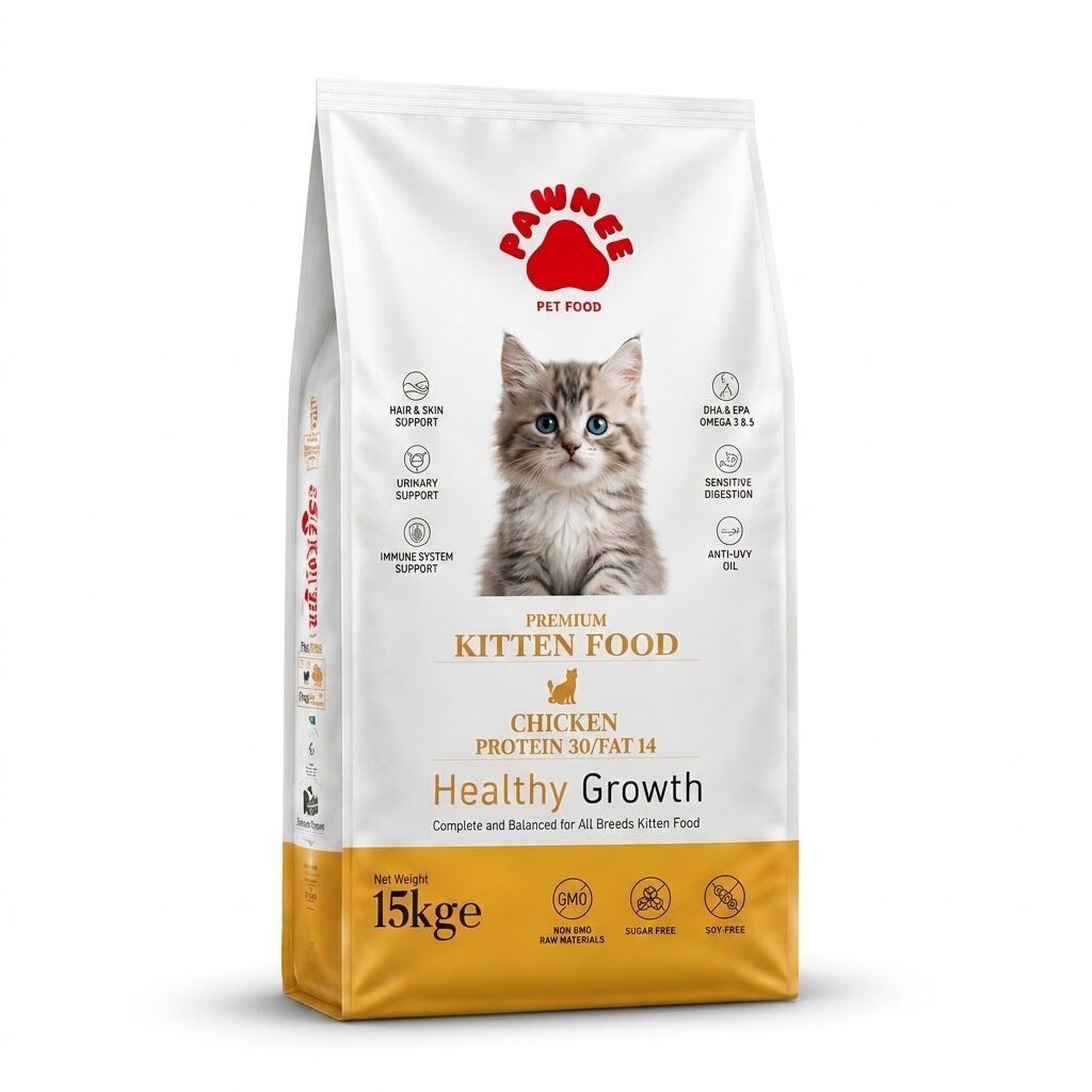 Pawnee kıttın yavru kedi tavuklu kedi maması 15kg