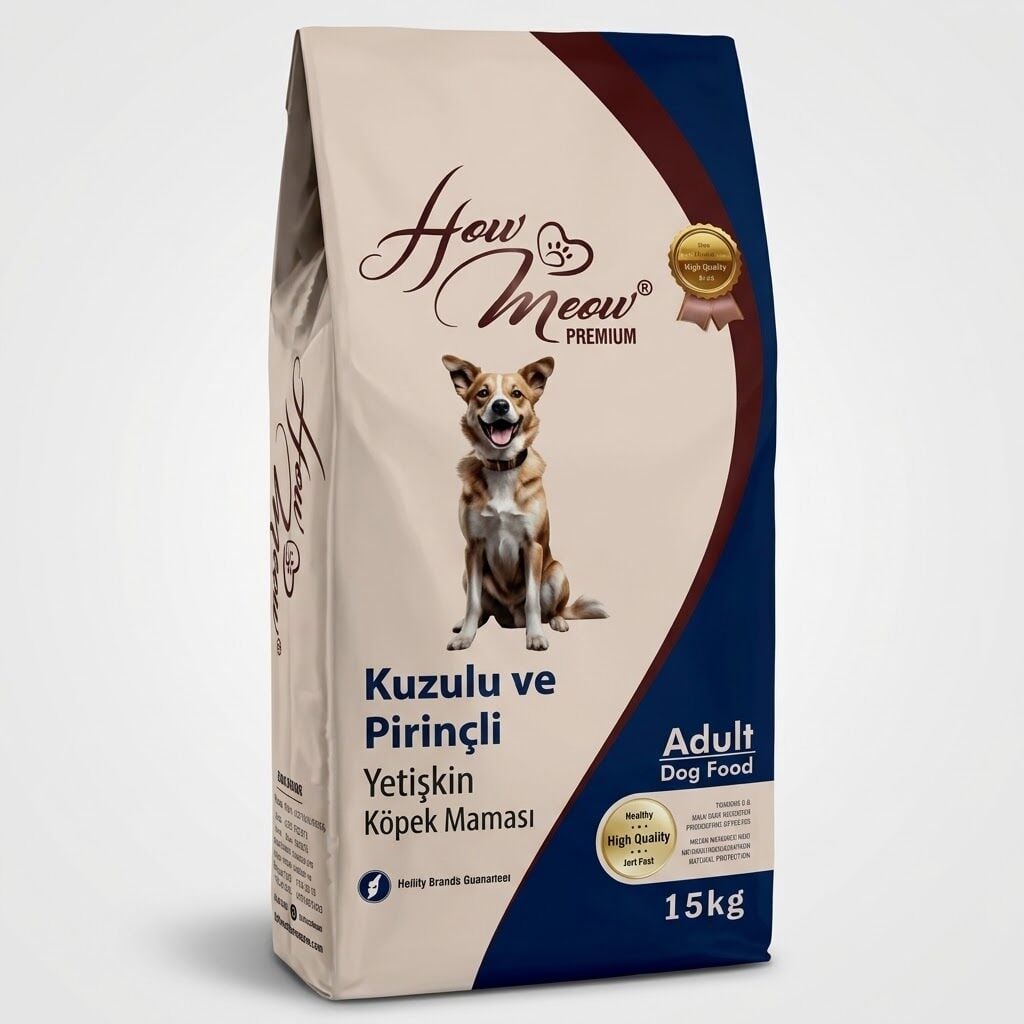 How Meow Kuzulu ve Pirinçli 15 kg Yetişkin Köpek Maması