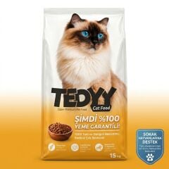 TEDYY TAVUKLU KEDİ MAMASI 15 KG