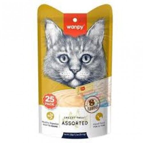 Wanpy Creamy Karışık Krema Kedi Ödülü 25 Adet X 14 G