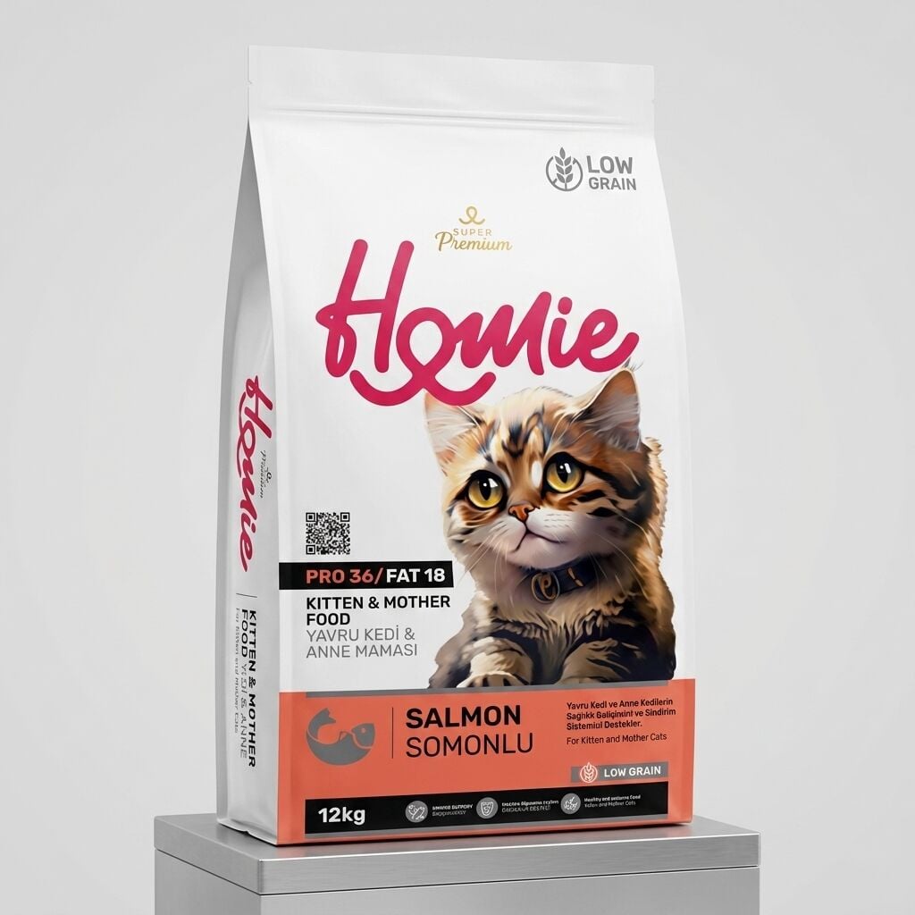 Homie Somonlu  Anne ve Yavru Kedi Maması 12 kg