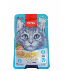 Wanpy Stew Sos İçinde Tavuklu Yetişkin Kedi Konservesi 70Gr.